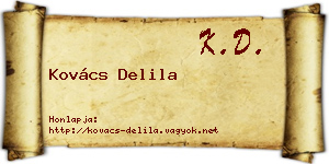 Kovács Delila névjegykártya